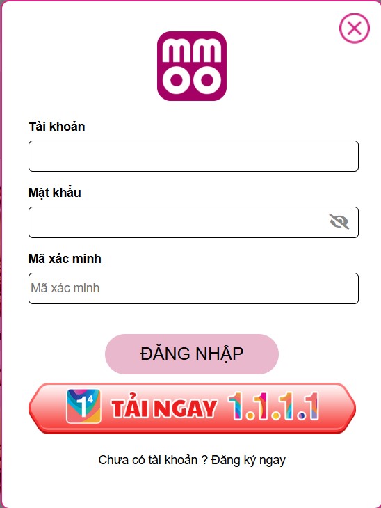 đăng nhập mmoo